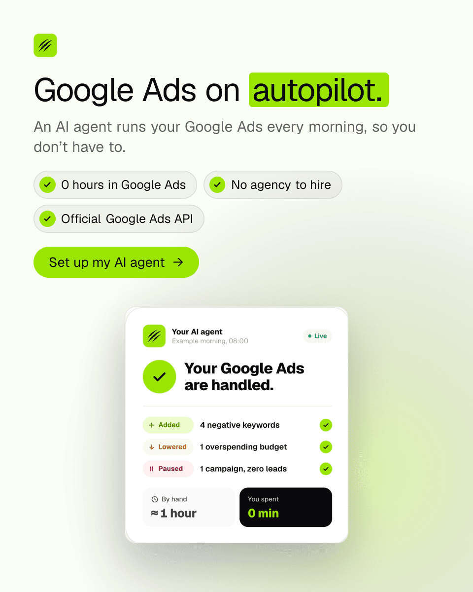 Portrait ad for Sidely: the headline, points and button over the agent's card.